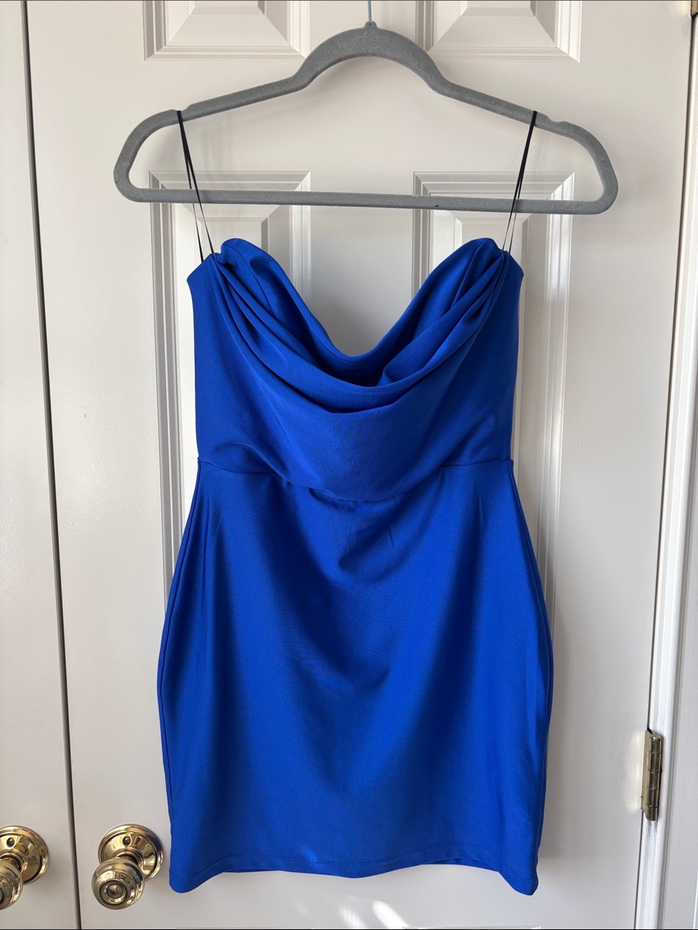 Windsor Electric Blue Cowl Neck Mini Dress